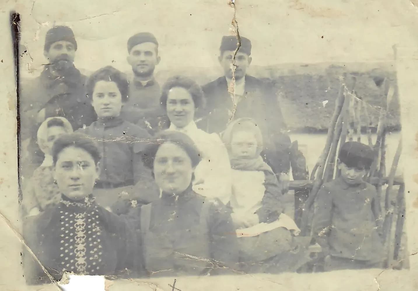 Photo de famille à Odessa, au départ pour la Palestine en 1905